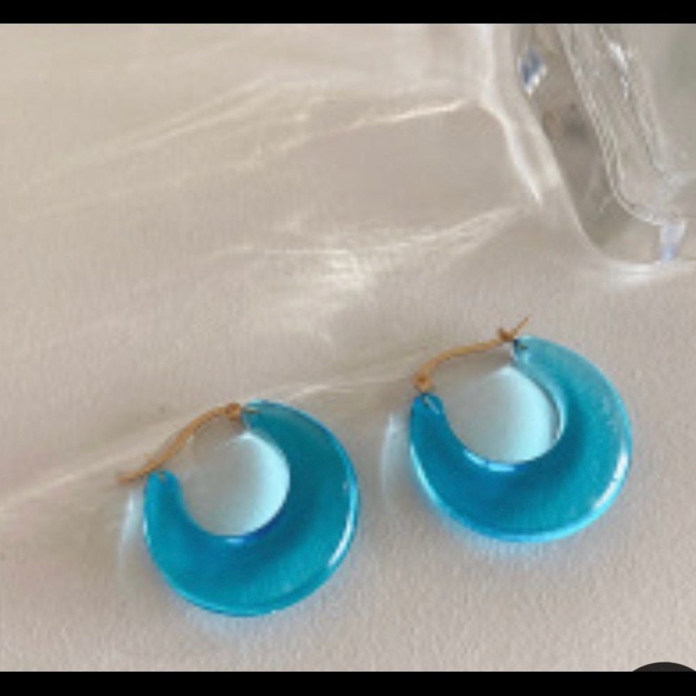 Sea Blu Acrylic Hoops